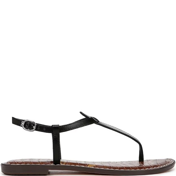 Sam Edelman Black and Brown Sandals with Ankle Wrap - Picture 12 of 13